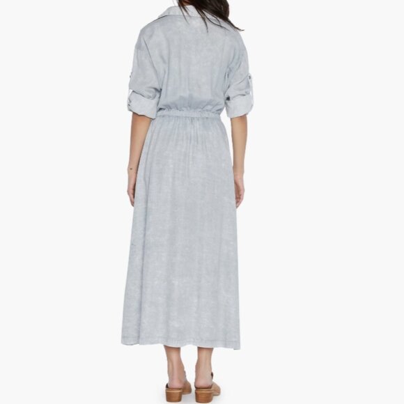 Wash Lab Denim Shirtdress In Ash Grey SIZE L#2608* - Picture 2 of 9